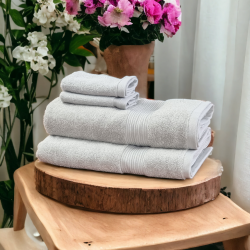 Luxury Bath Towel Set with Face Cloths