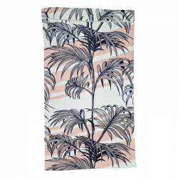 Pink Palm Cotton Beach Towel