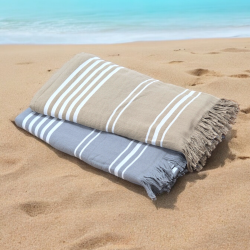 Cotton Hammam Beach Towels with Tassels