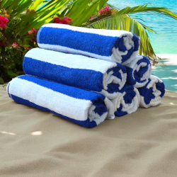 Royal Blue Stripe Beach Towels